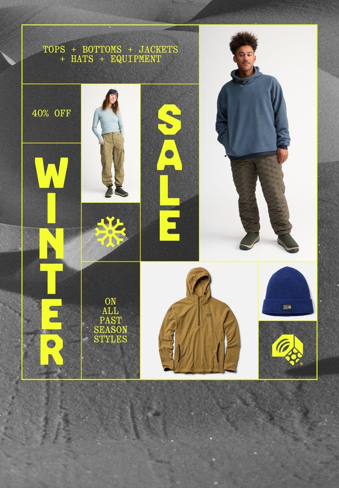 WINTER SALE 40% OFF PAST SEASON STYLES 