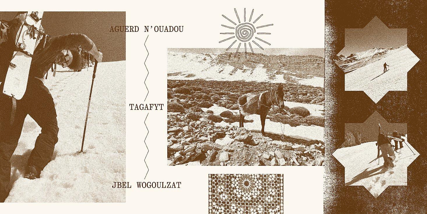 Collage of Bryce and his Morocco travels.