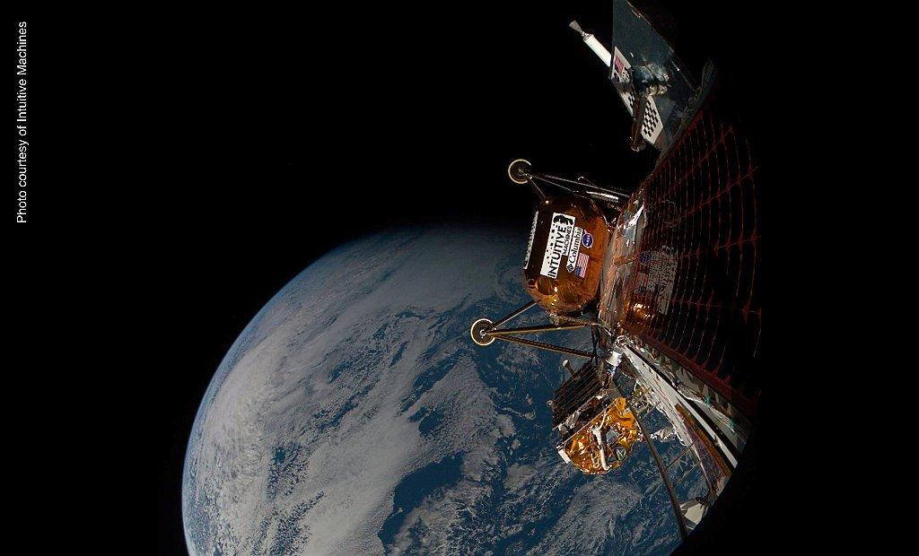 IM2 Athena lander with Columbia tech in space. 