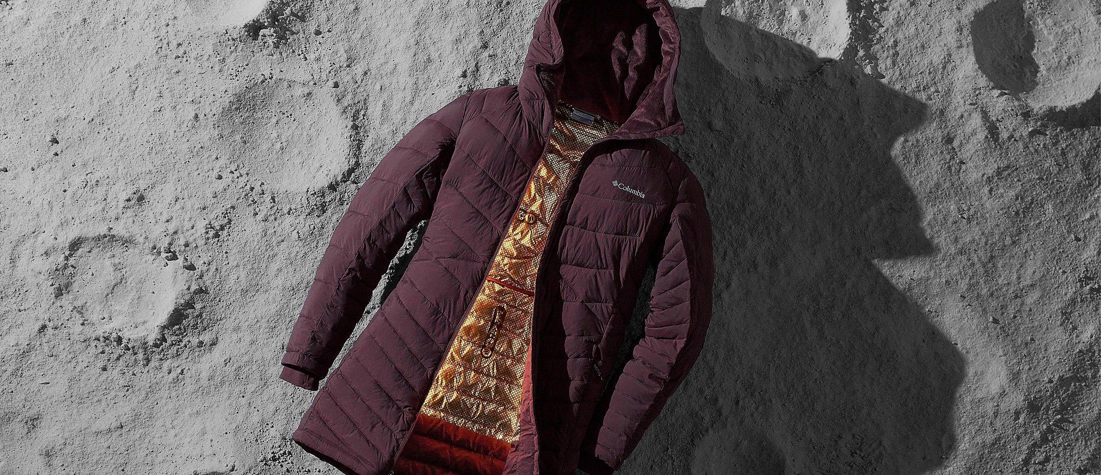 Omni Heat Infinity jacket on a moon like surface. 