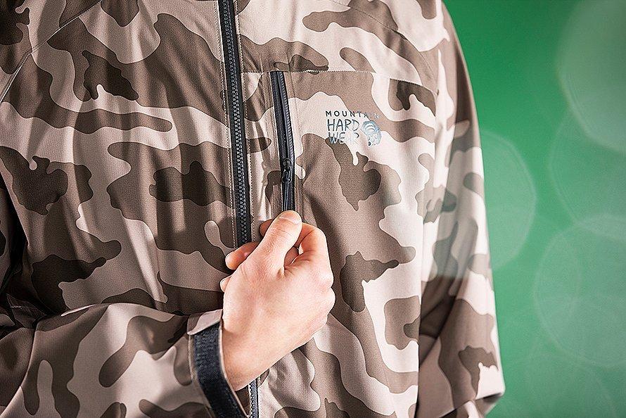 Zippered chest pocket secures keys, a wallet, and other daily essentials