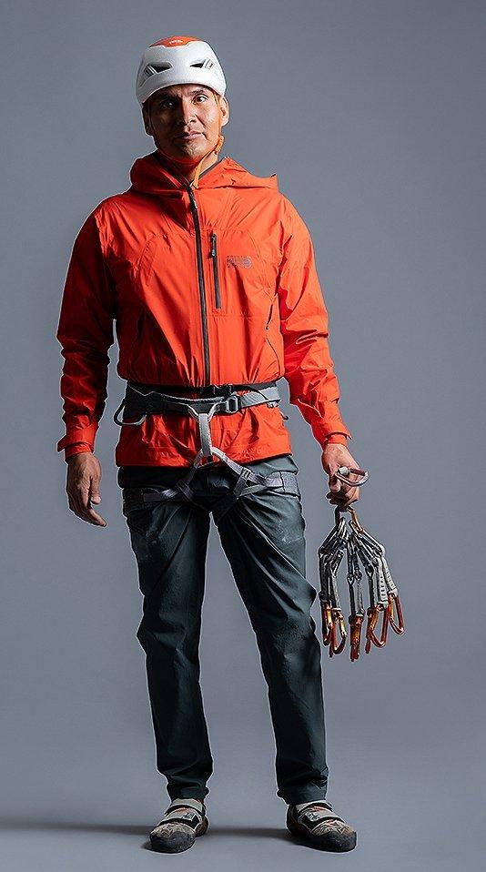 wearing the Men's  Basin pant in the studio