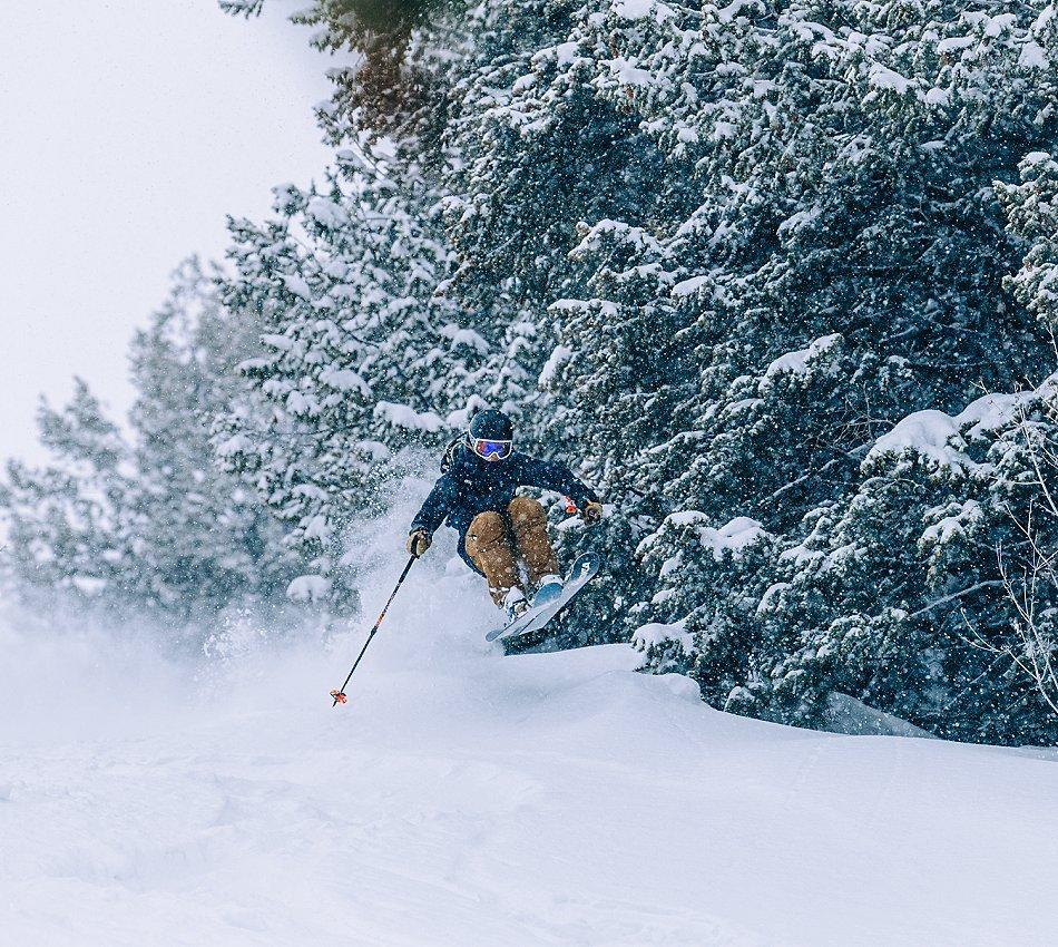 Erin Spong (she/her) ripping on skis