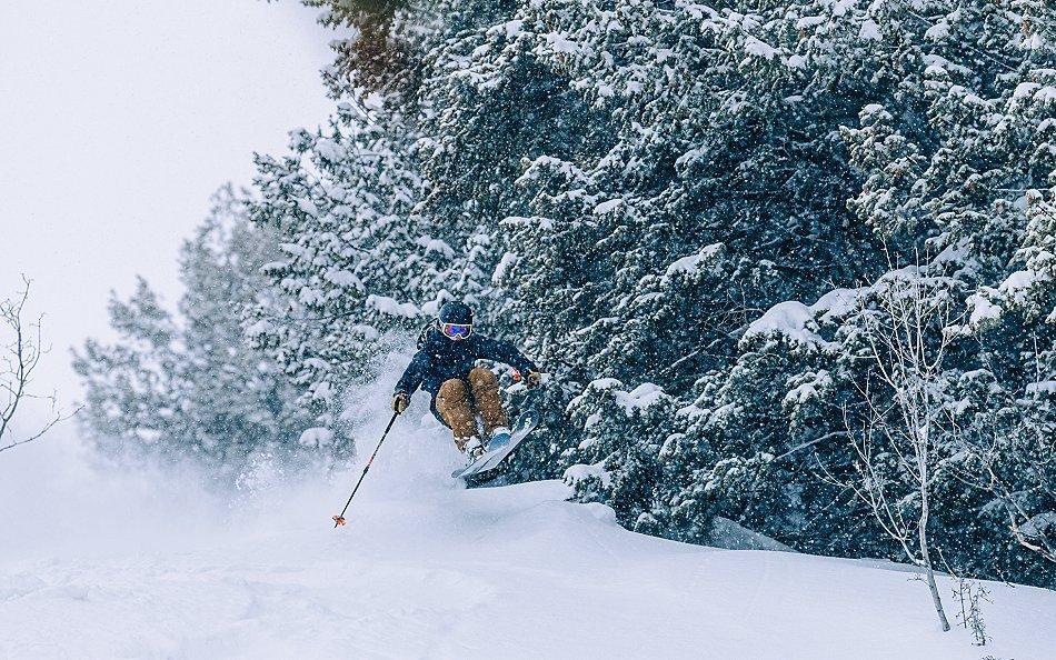 Erin Spong (she/her) ripping on skis