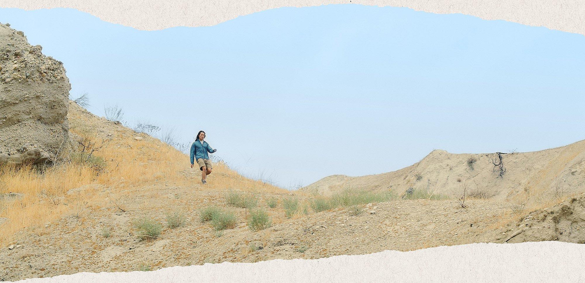 hiking in the airshell hoody