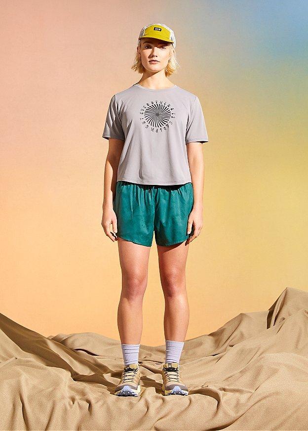 Women's Sun Protection kit featuring Sunblocker tshirt and shorts.