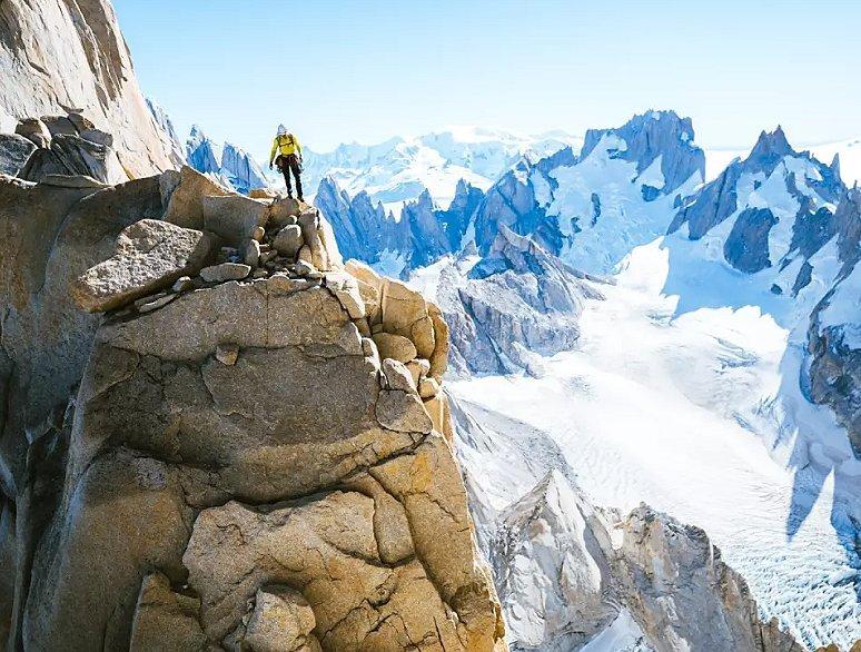 Mountaineering in the high country.