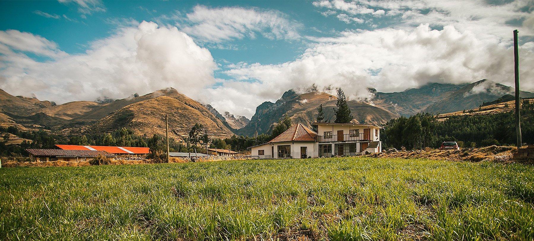 Landscape of a rustic home in Pitumarca, a small village in Peru.