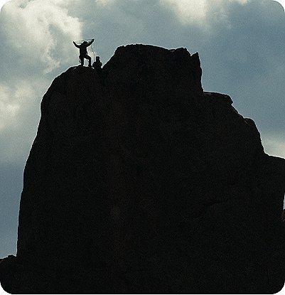 at the top of a climb in Utah