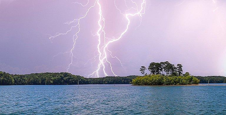 Learn how to stay safe during a lightning storm when you are fishing or on the water.