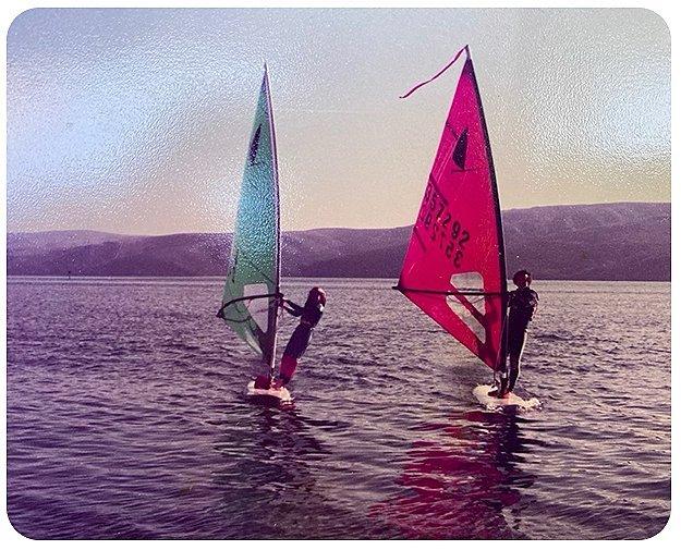 Ethan's parents windsurfing