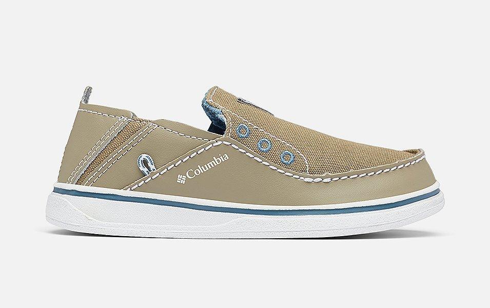 Product shot of Columbia Sportswear’s Little Kids’ Bahama PFG shoe set against a white background.