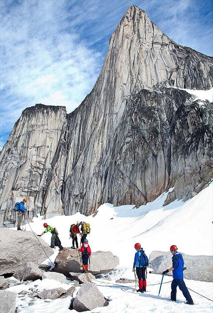 Mountaineering in the high alpine