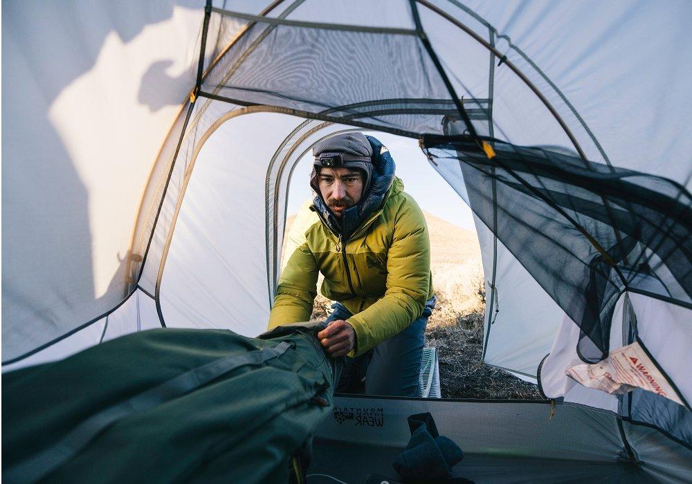 In the Nimbus 2 tent while backpacking in Owyhee, Oregon.