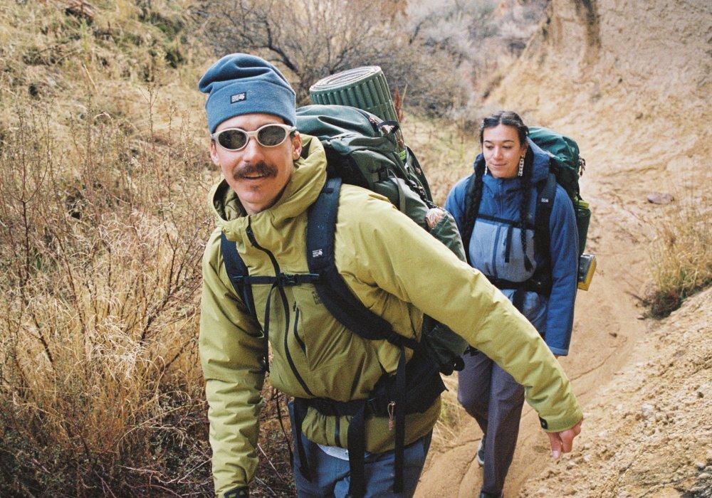 Backpacking in Owyhee, Oregon wearing the Stretch Ozonic Insulated Jacket and PCT Pack.