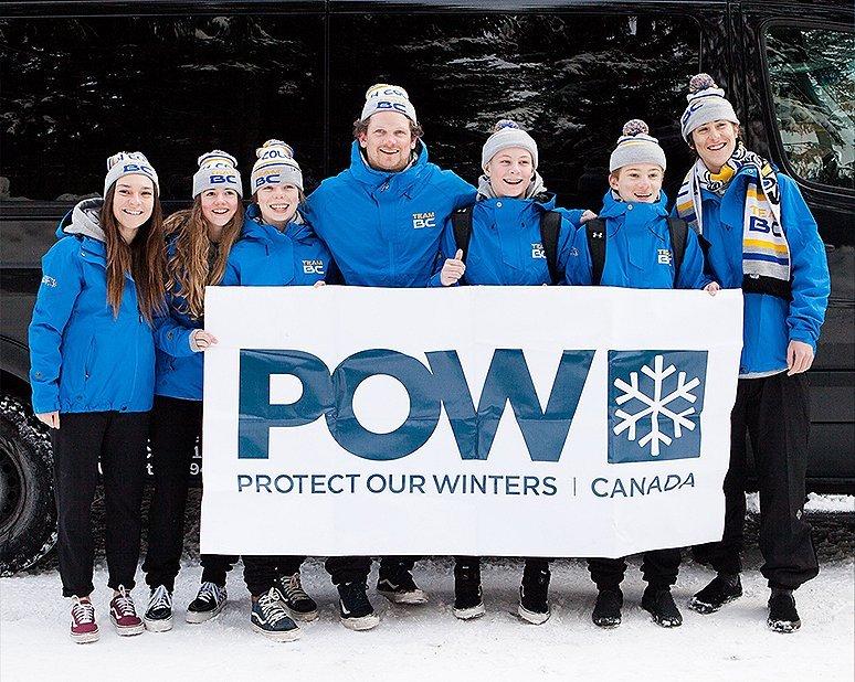 Group of young people holding a POW Canada sign