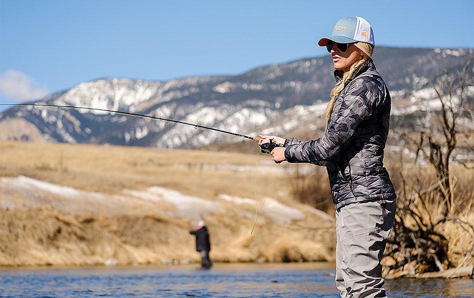 People fishing in a Montana river. 