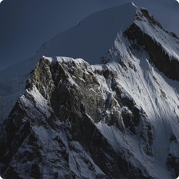 Stormy mountain landscape