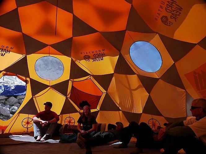 In the Spacestation during an Everest expedition.