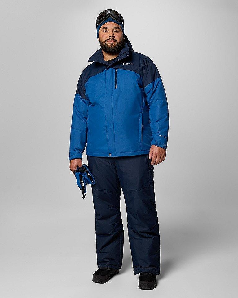 Man in a head to toe ski outfit.