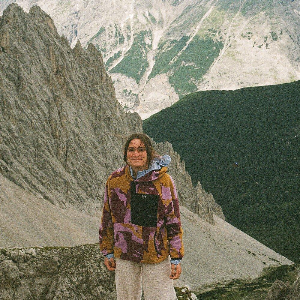 Kyra smiling at the camera.