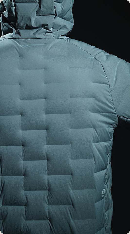 detail shots of the Men’s Stretchdown™ Hoody