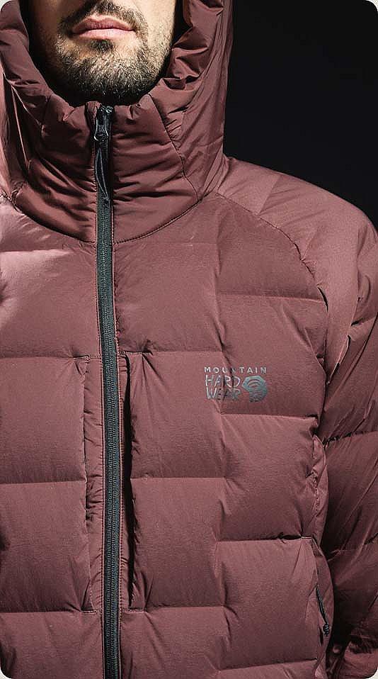 detail shots of the Men’s Stretchdown™ Parka