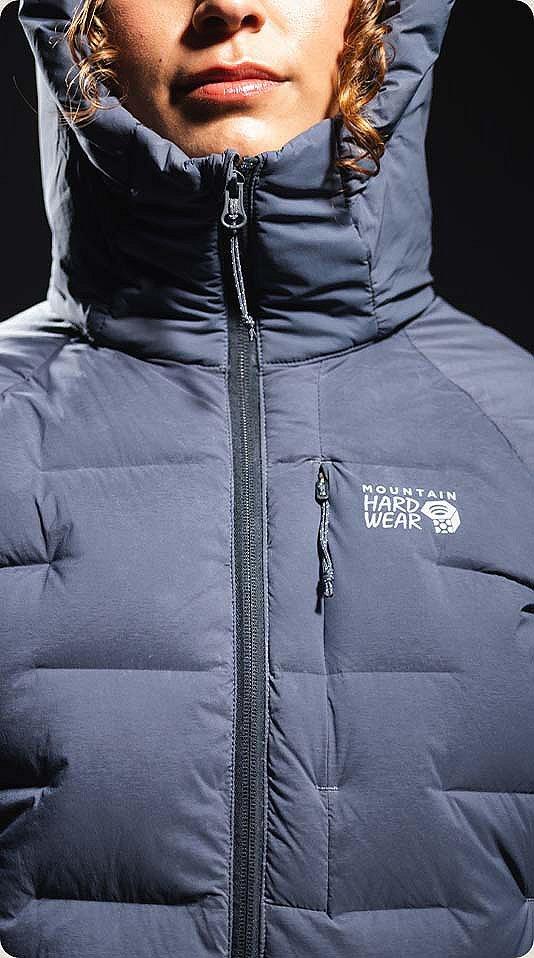 detail shots of the Women’s Stretchdown™ Parka
