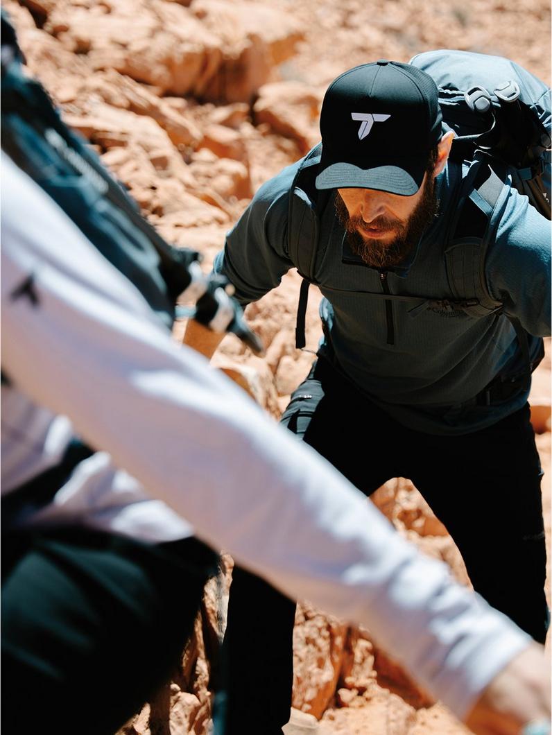 Hikers in the desert.