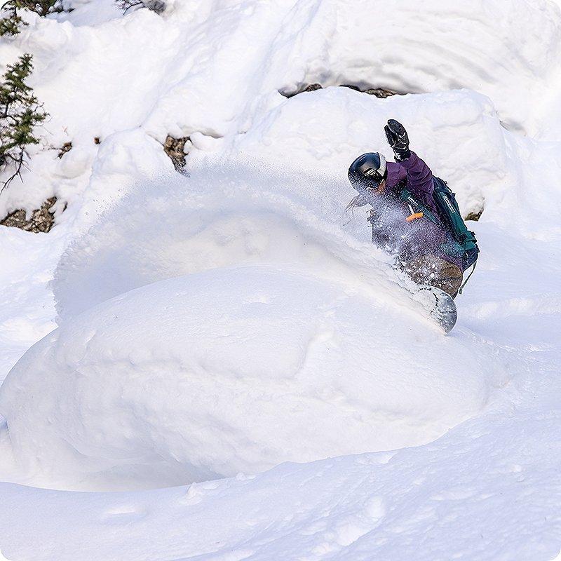 Rachael in deep snow