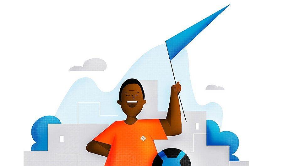 Illustration of a parent sports fan.