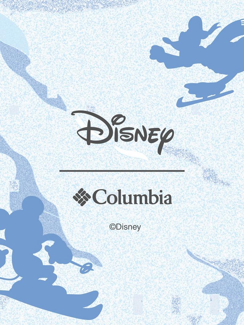 Disney and Columbia logos with a illustrative Mickey Mouse background.