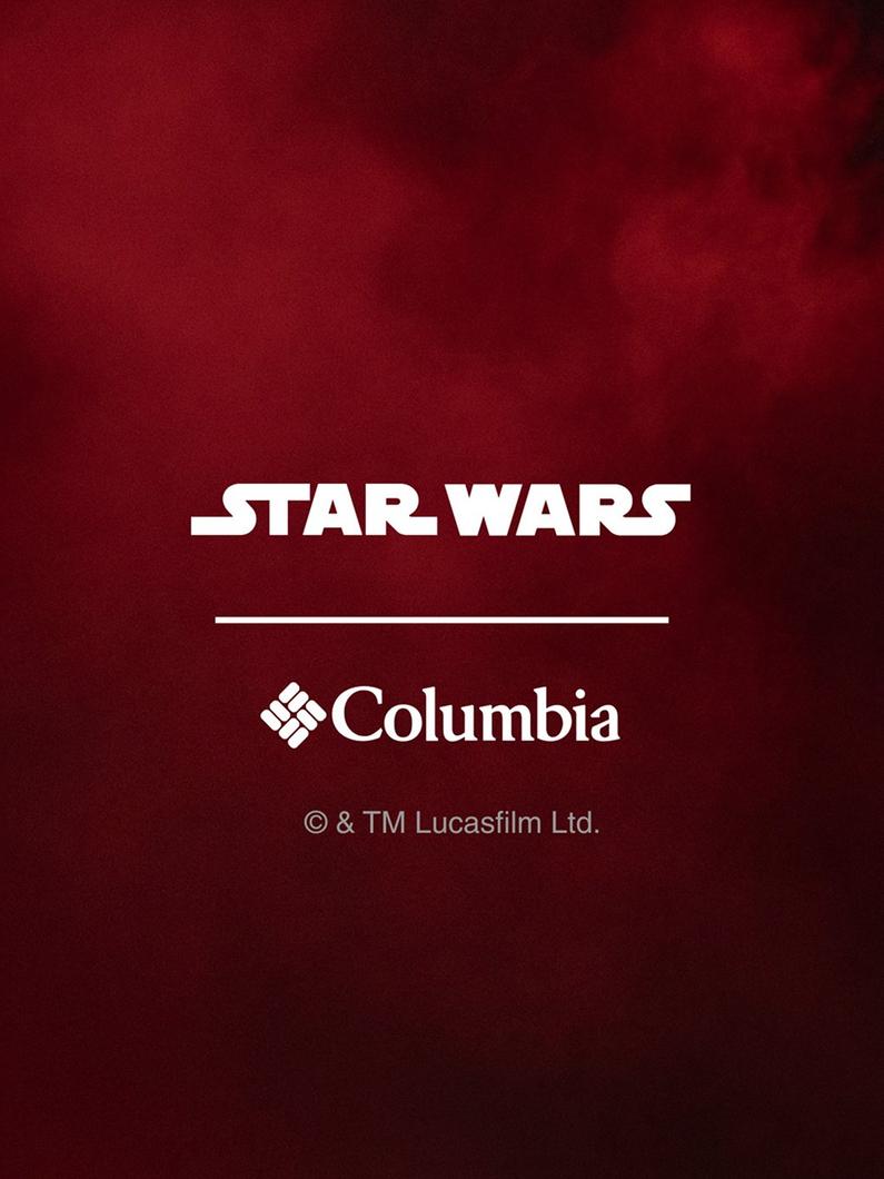 Star Wars and Columbia logos with a red foggy background.