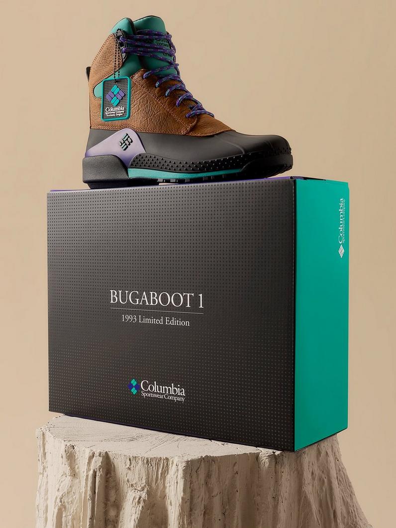 Boot sitting on top of the collectible box.