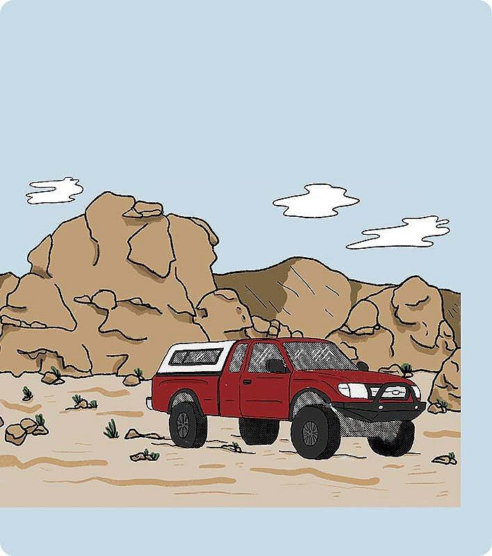 A tacoma truck in the landscape