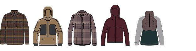 Line drawings of the products featured in cabin fever