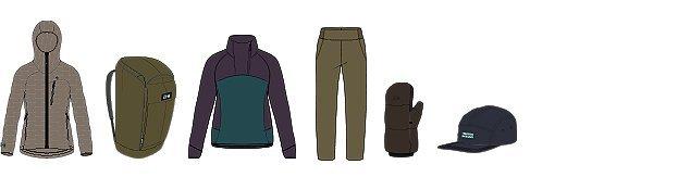 Line drawings of the products featured in gifts for her