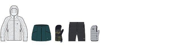 Line drawings of the products featured in unique gifts