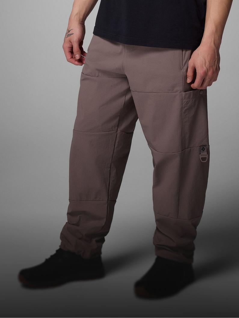 A person wearing pants in a relaxed fit