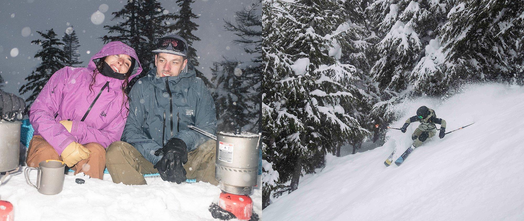 Backcountry skiing.
