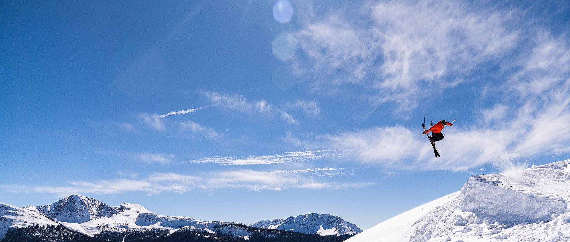 Hank skiing.