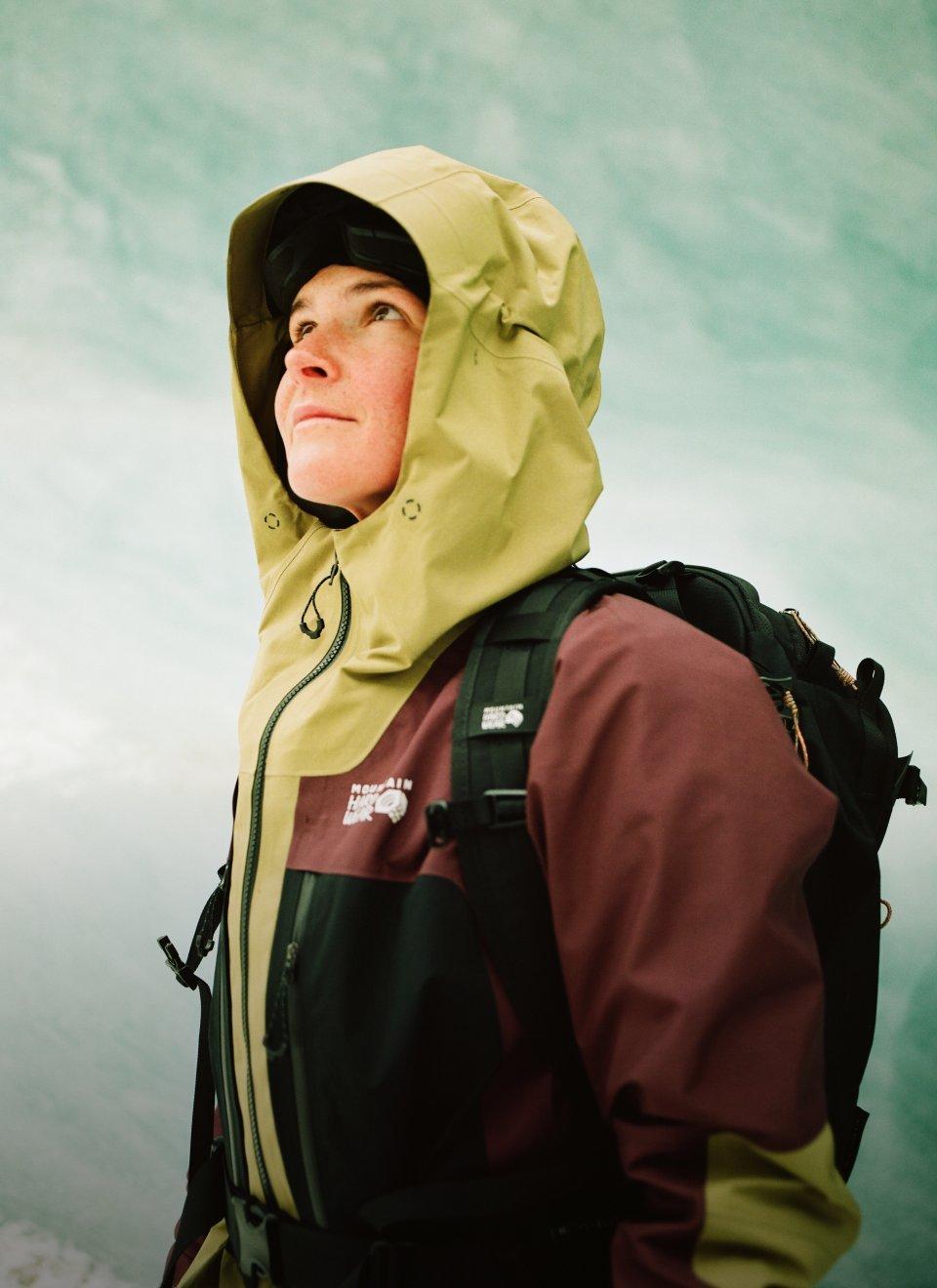 Emma Crosby wearing the Women's Mythogen™ GORE-TEX PRO Jacket.