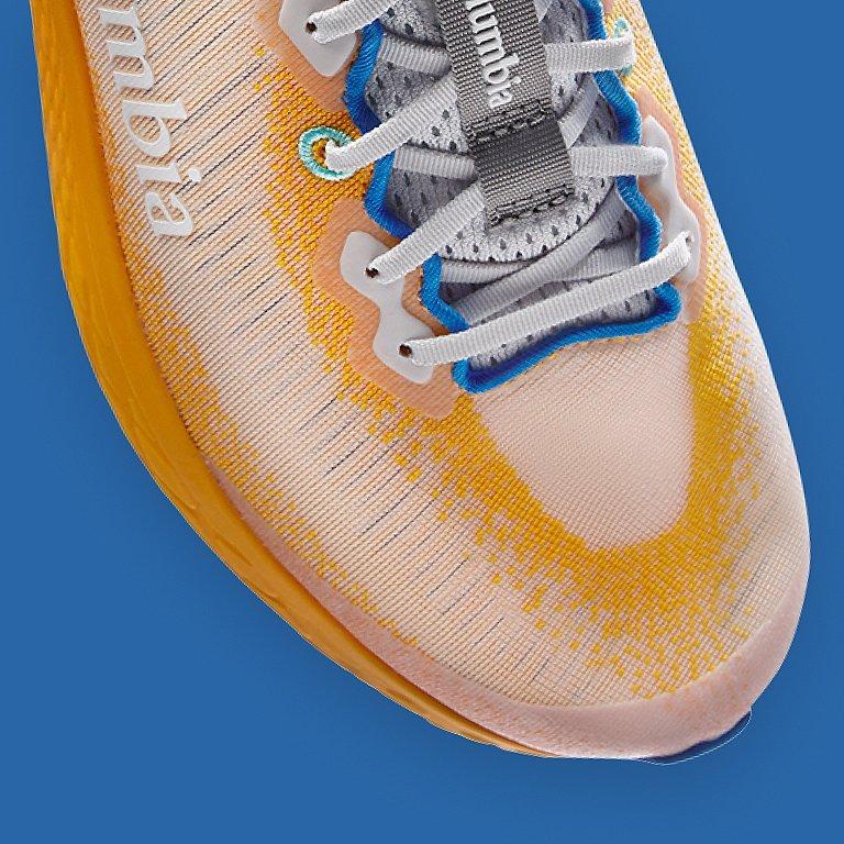 Close up of the Featherweight toe box and mesh upper.