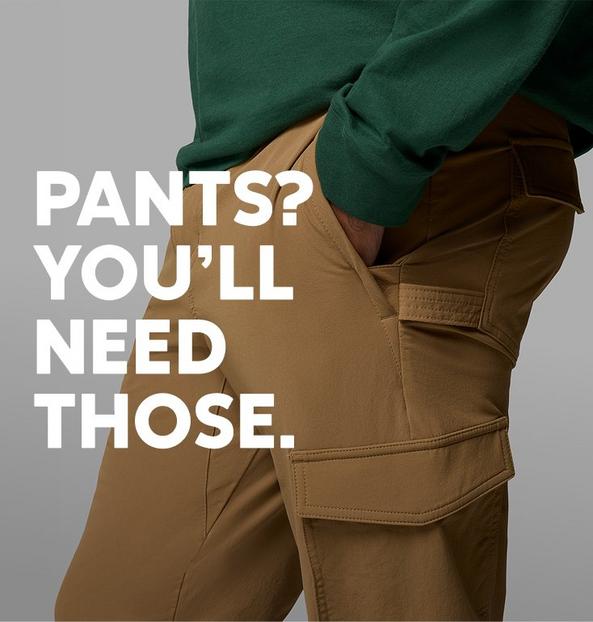 Side view of someone in khaki pants and a green shirt.