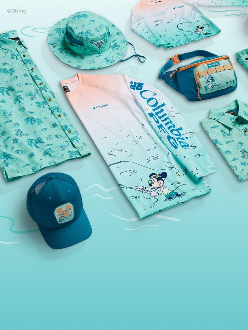 A laydown of Disney gear.