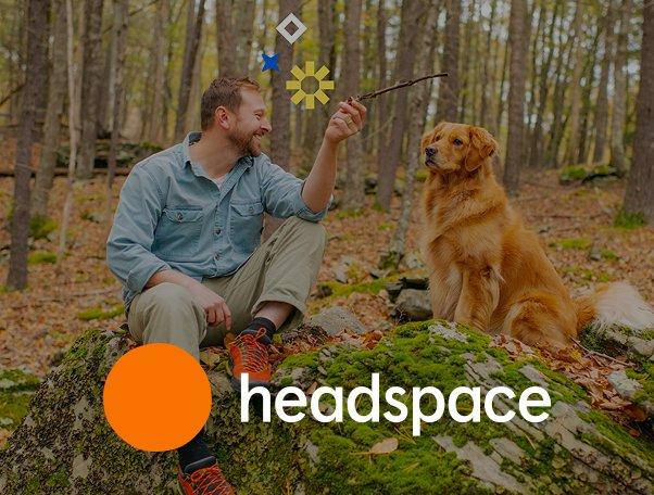 Runner outside with Headspace logo.