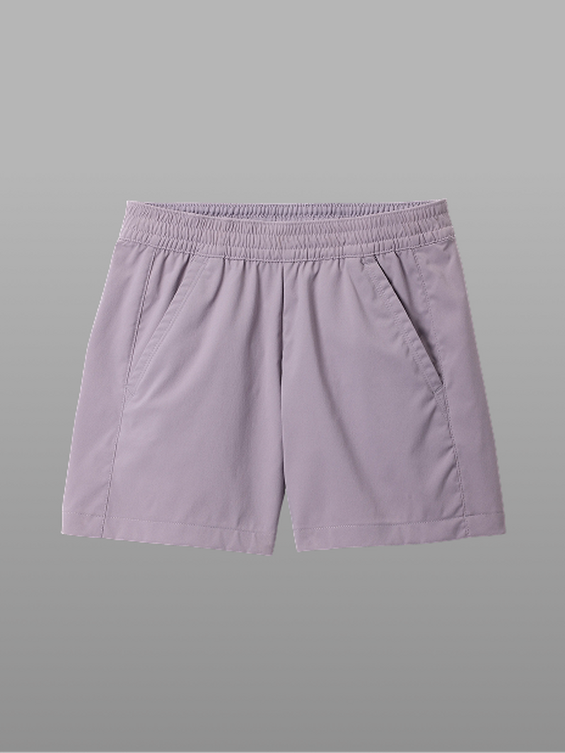 Purple shorts.