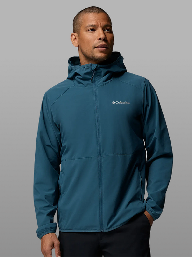 A man wearing a blue jacket.