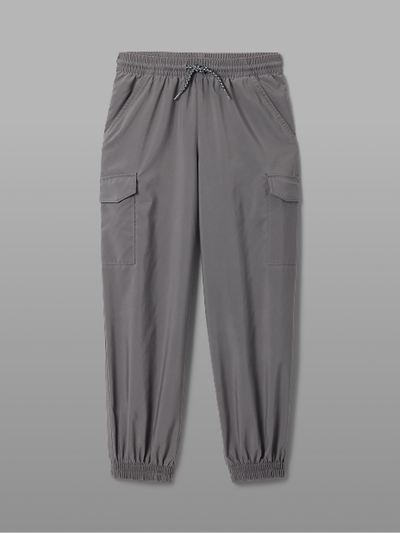 A pair of grey pants.