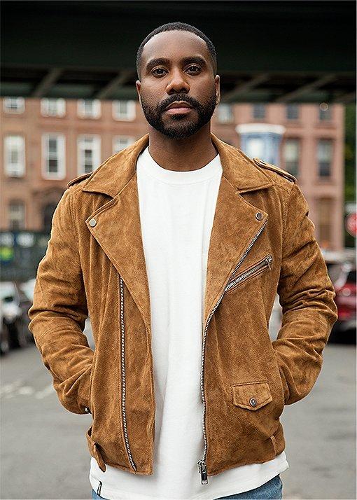 Darian Hall wearing Caribou Storm boots in an urban setting